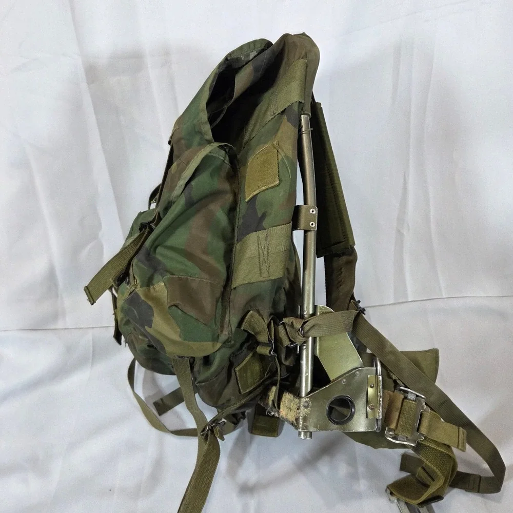 Vtg USGI ALICE Field Pack M81 Woodland Camo LC-2 External Frame Strap Complete
